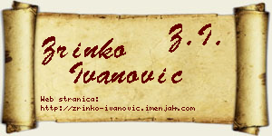 Zrinko Ivanović vizit kartica